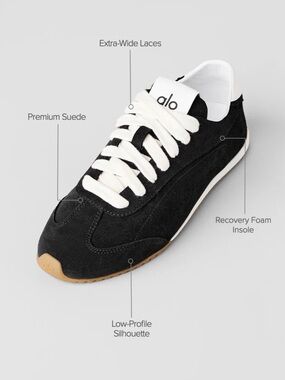 Women Alo Yoga Sunset Sneaker Black sz 8.5